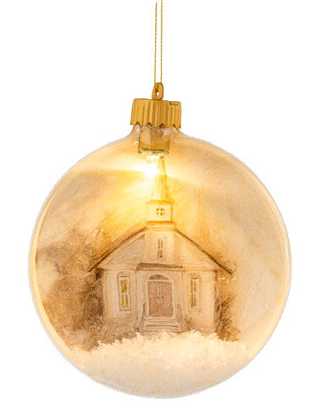 Ornament-LED Light Up Church Disk (5 1/2