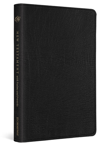ESV New Testament With Psalms And Proverbs-Black Genuine Leather