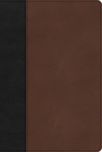 KJV Large Print Thinline Bible-Black/Brown LeatherTouch