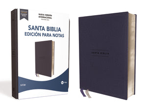 Spanish-NIV Journal Edition (Revised Text 2022) (Santa Biblia  Edicion Para Notas  Texto Revisado 2022)-Navy Leathersoft