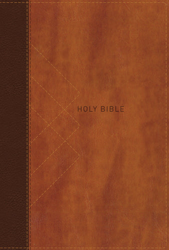 NIV Thinline Bible/Giant Print (Comfort Print)-Brown Leathersoft Indexed