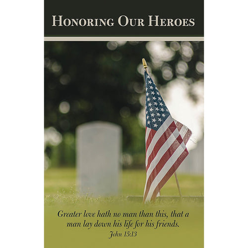 Bulletin-Honoring Our Heroes/Greater Love Hath No Man Than This (Pack Of 100)