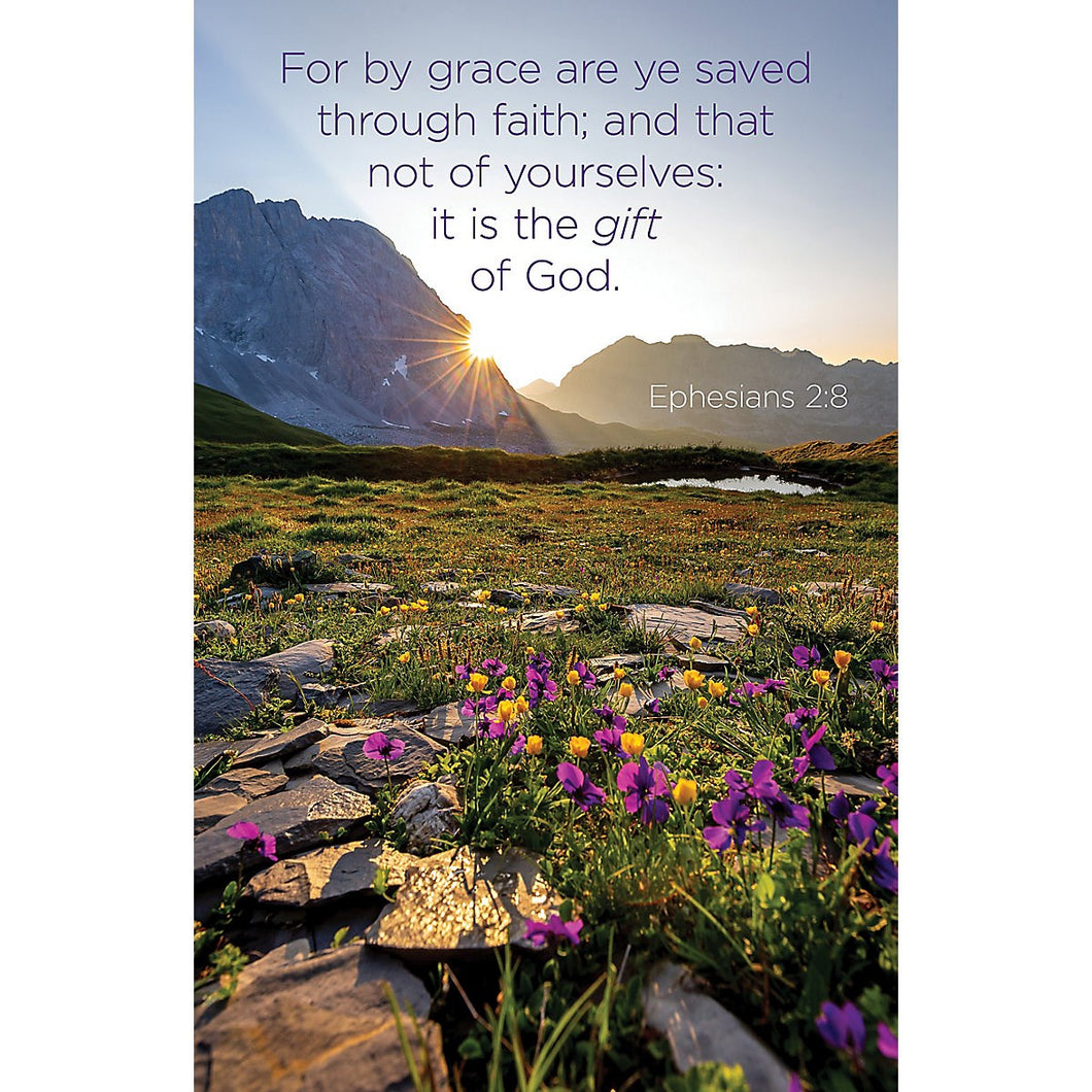 Bulletin-For By Grace Are Ye Saved Through Faith/The Gift Of God (Pack Of 100)