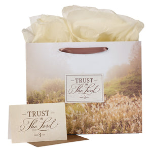 Gift Bag w/Card-Large Landscape-Trust in the Lord Proverbs 3:5