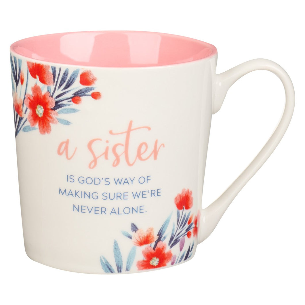 Mug-Sister/Many Women Do Noble Things (Proverbs 31:29)-White/Pink (MUG942)