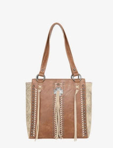 Tote-Cross With Tassel (Concealed Carry)-Brown