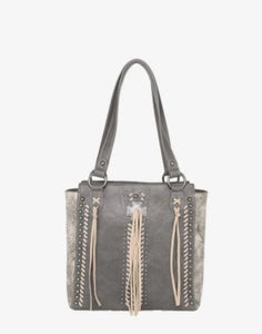 Tote-Cross With Tassel (Concealed Carry)-Gray