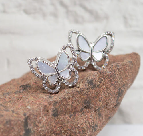 Earrings-Eden Merry-Butterfly-White ABalone