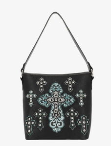 Hobo-Embroidered Multiple Cross (Concealed Carry)-Black