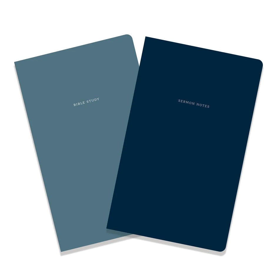 Bible Study & Sermon Notes Series  Blue Journal 2 Pack