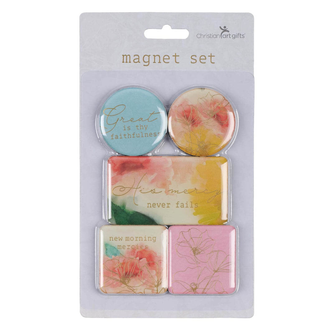 Magnet Set-Watercolor & Florals (Set Of 4)