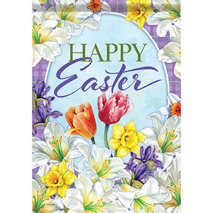 Flag-Garden-Durasoft-Happy Easter/Spring Floral (12.5" x 18")