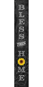Porch Sign-Bless This Home (4" x 24")