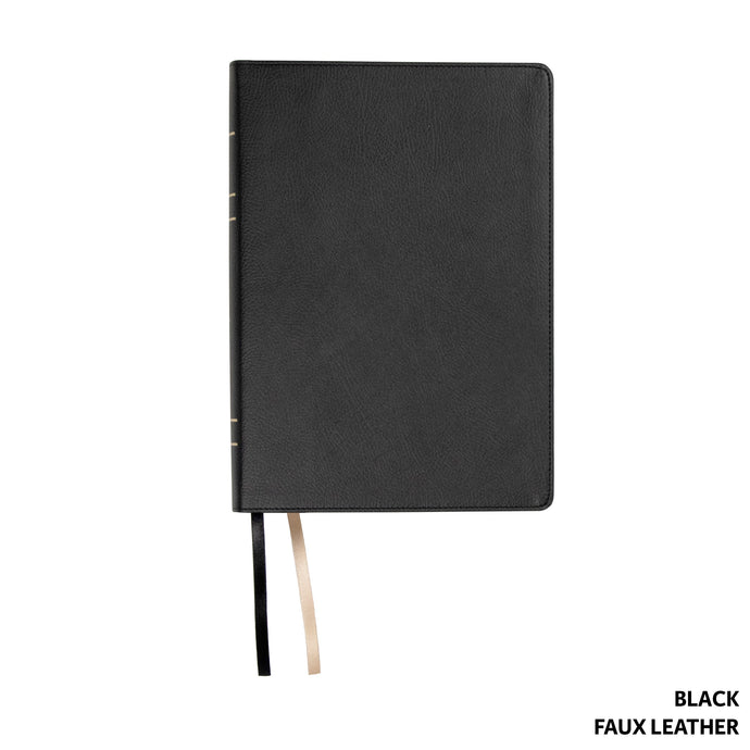 LSB Inside Column Reference Bible-Black Paste-Down Faux Leather
