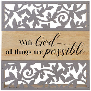 Shelf Sitter-Cutout-All Things Are Possible (8.5 x 8.5 x 1.5) (Pack Of 2)
