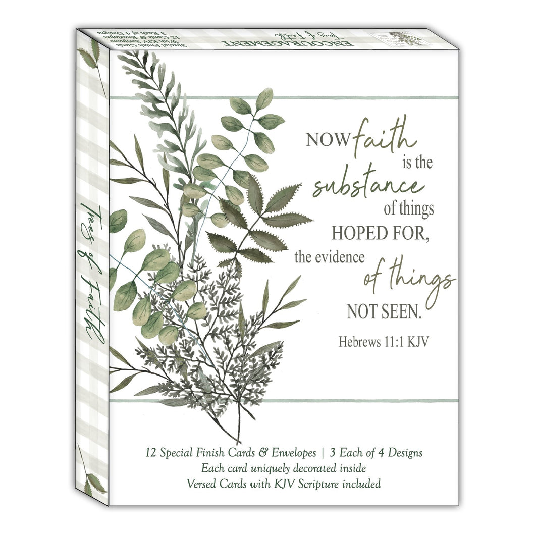 Card-Boxed-Shared Blessings-Encouragement-Trees Of Faith (Box Of 12)