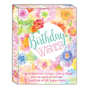 Card-Boxed-Shared Blessings-Birthday Bright Blooms (Box Of 12)