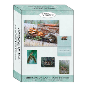 Card-Boxed-Shared Blessings-Thinking Of You-Woodlands (Box Of 12)