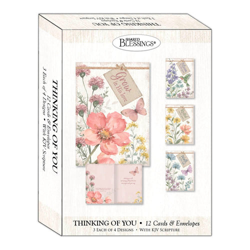 Card-Boxed-Shared Blessings-Thinking Of You-Peaceful Garden (Box Of 12)