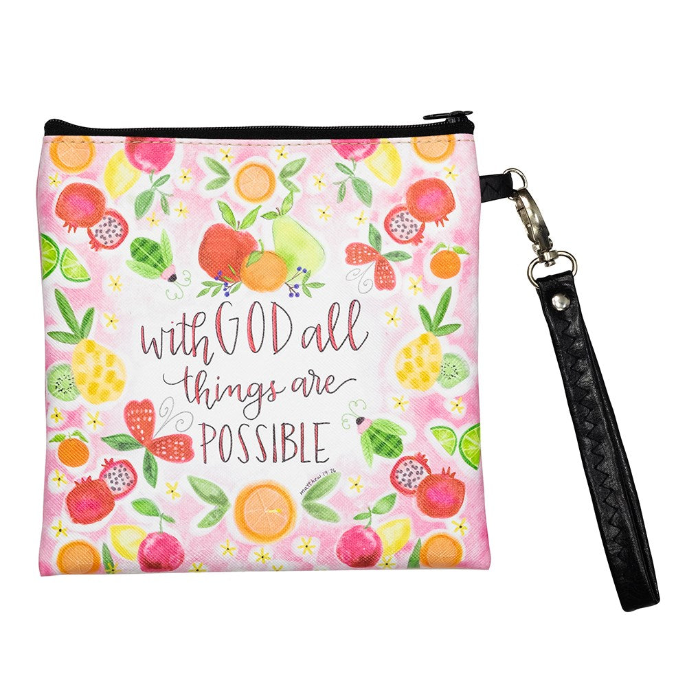 Square Wristlet-With God All Things Are Possible (7