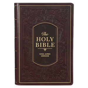 KJV Study Bible-Burgundy Faux Leather Indexed