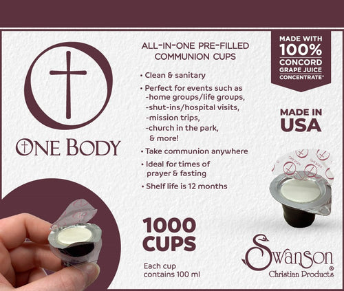 Communion-One Body Prefilled Juice/Wafer (Box Of 1000)